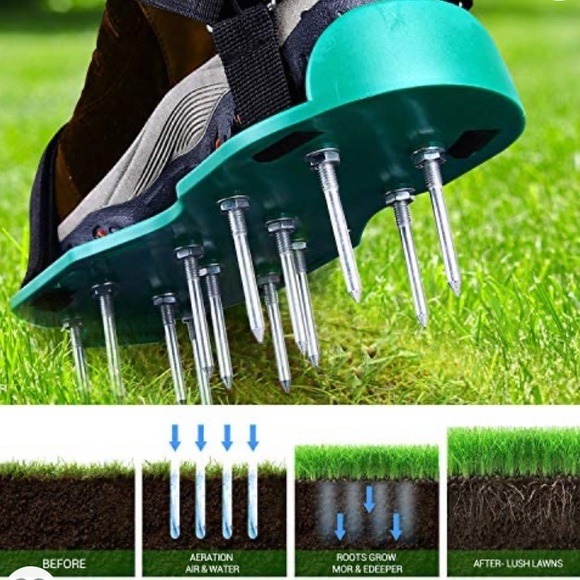 Lawn Aerator Shoes with Hook & Loop Straps - Picture 3 of 16